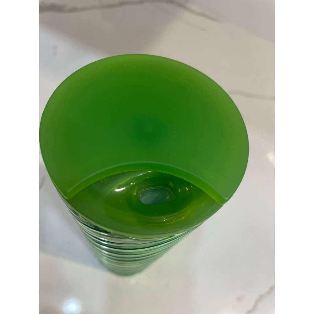 Starbucks Tumbler Cup Metallic Green 16 oz Swirl Top Lid Logo Skinny 2022 Foil - Picture 4 of 6